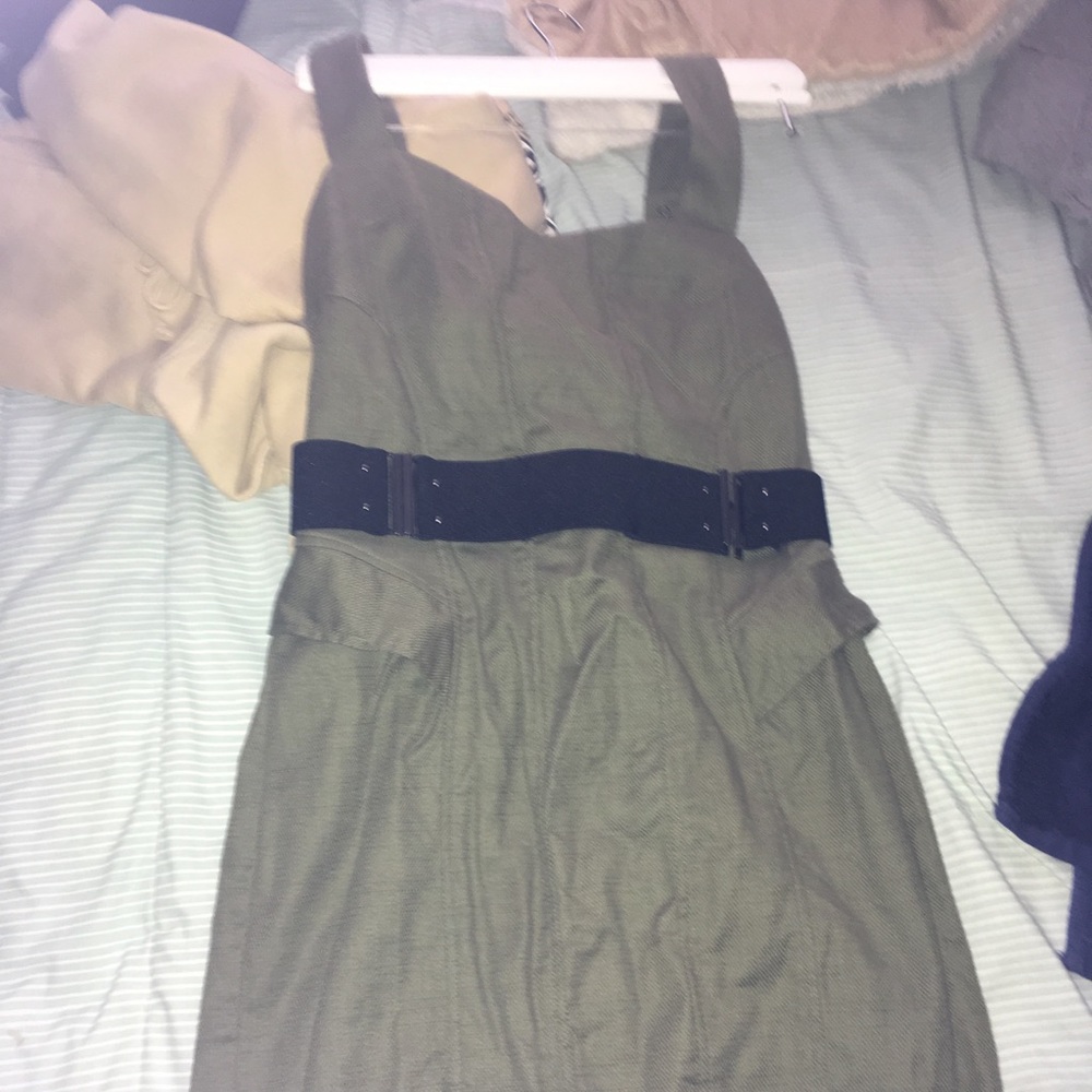 BCBG green midi dress body con